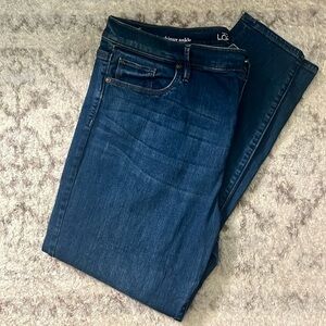Ann Taylor Loft Women’s Dark Denim High Rise Skinny Ankle Jeans Size 16